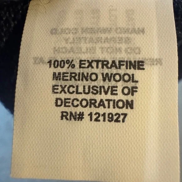 Johnnie-O Mens Boggs Crew Neck Sweater Navy Blue Extra Fine Merino Wool XL NEW - Picture 8 of 9